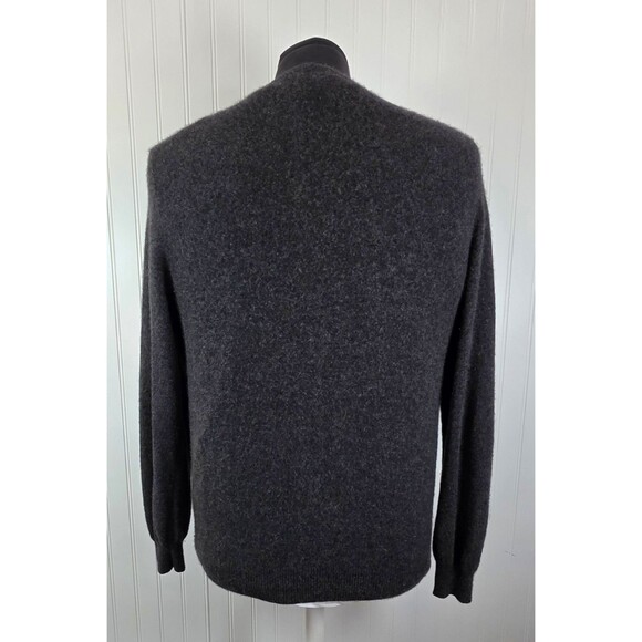 Club Room Luxury 100% CASHMERE V Neck Sweater Charcoal Gray Men's Size XL - Picture 4 of 15